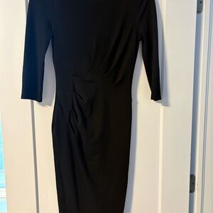 Le Chateau Classic Black Midi Dress